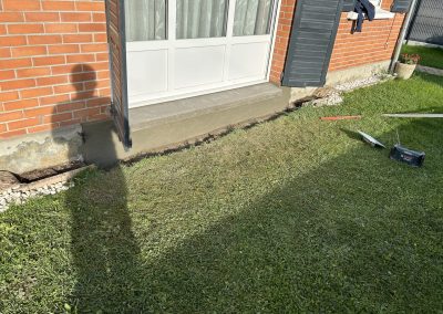 seuil béton avec cimentage